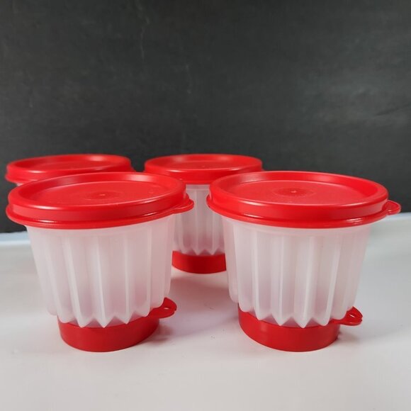 Tupperware Red and White Kitchen Food Storage Set - Picture 4 of 9
